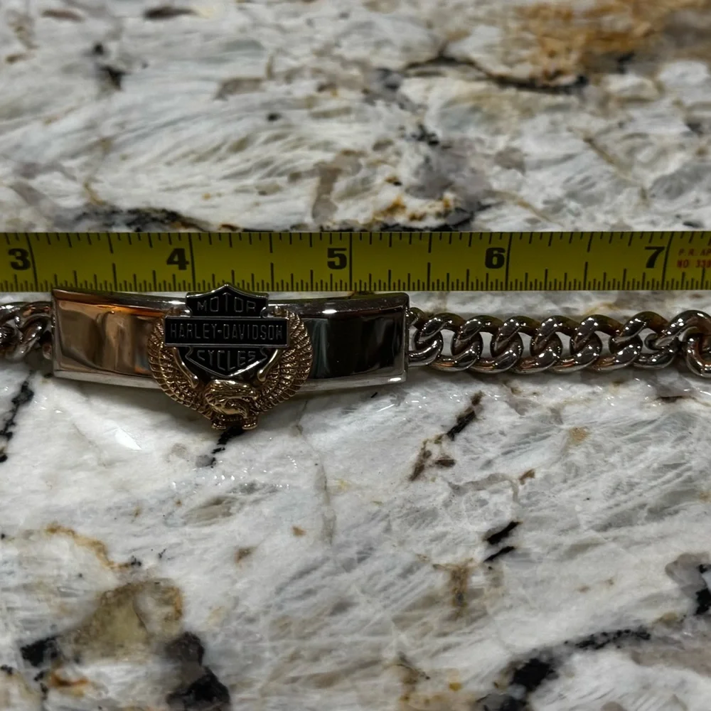 Harley-Davidson Silver and Gold Men’s Bracelet